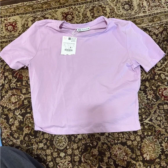 NWT Zara pink cropped tee - Picture 2 of 4
